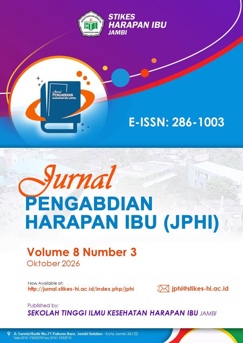 					View Vol. 8 No. 3 (2026): Jurnal Pengabdian Harapan Ibu (JPHI)
				